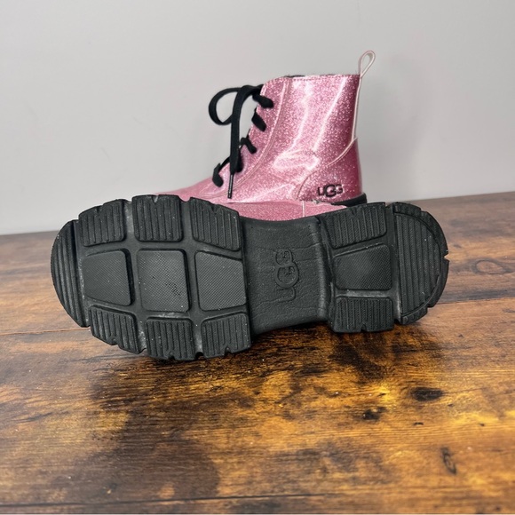 Ugg Girls Size 13 Ashton Lace Up Glitter Big Kids - Picture 9 of 12